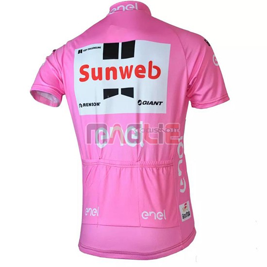 Maglia Sunweb Manica Corta 2018 Rosa e Bianco